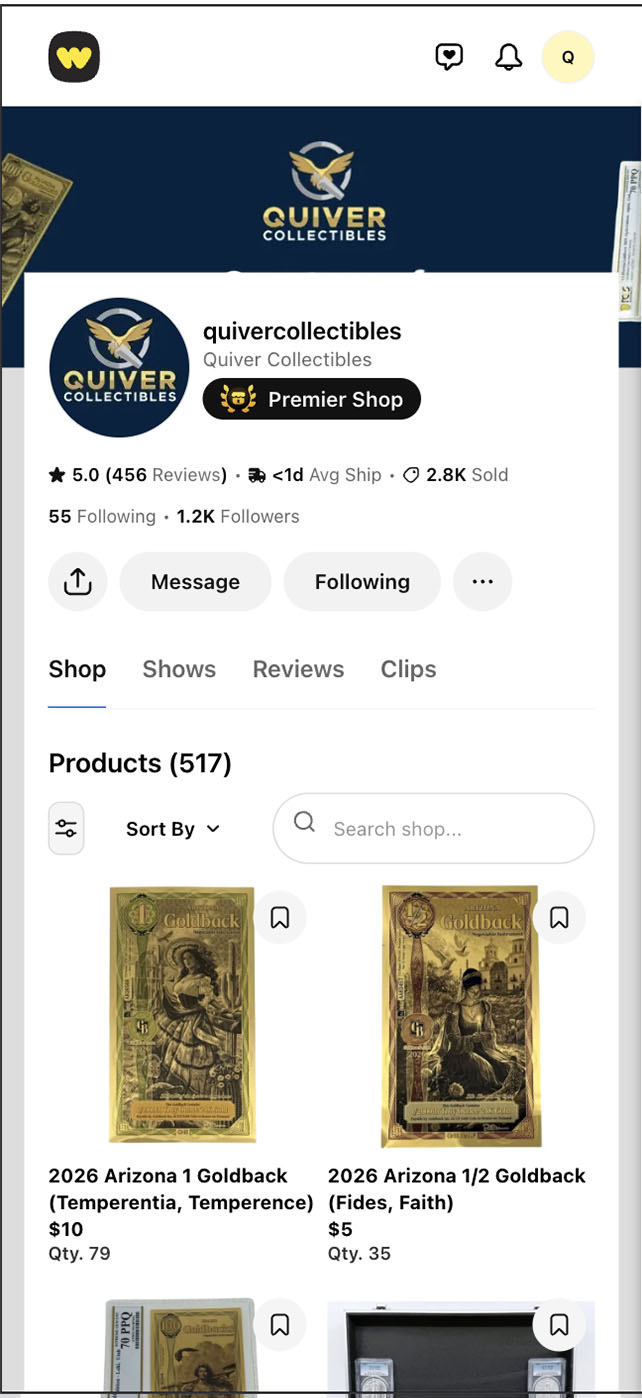Quiver Collectibles Whatnot store